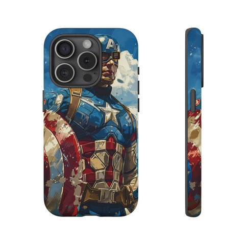 iPhone 14 | 14 Pro | 14 Plus | 14 Pro Max | 15 | 15 Pro | 15 Plus | 15 Pro Max – BlueSky,CaptainAmerica,Dynamic,Shield – front-and-side