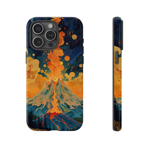iPhone 14 | 14 Pro | 14 Plus | 14 Pro Max | 15 | 15 Pro | 15 Plus | 15 Pro Max – Colorful,Lava,Moon,Volcano – front-and-side