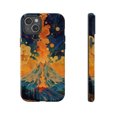 iPhone 14 | 14 Pro | 14 Plus | 14 Pro Max | 15 | 15 Pro | 15 Plus | 15 Pro Max – Colorful,Lava,Moon,Volcano – front-and-side