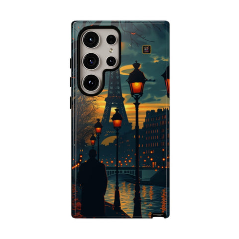 Galaxy S22 | S22 Plus | S22 Ultra | S23 | S23 Plus | S23 Ultra | S24 | S24 Plus | S24 Ultra – Eiffel,Twilight,Parisian,Streetlamps – front