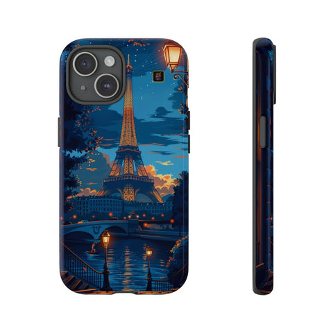 iPhone 14 | 14 Pro | 14 Plus | 14 Pro Max | 15 | 15 Pro | 15 Plus | 15 Pro Max β EiffelTower,Nightlife,ParisianRomance,Streetlamp β front-and-side