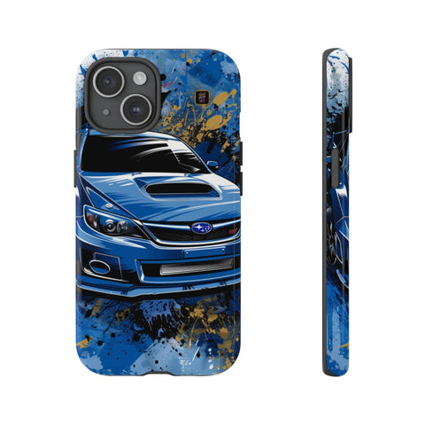 iPhone 14 | 14 Pro | 14 Plus | 14 Pro Max | 15 | 15 Pro | 15 Plus | 15 Pro Max β Artistic,Automobile,Blue,Impreza β front-and-side
