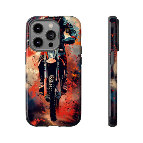 iPhone 14 | 14 Pro | 14 Plus | 14 Pro Max | 15 | 15 Pro | 15 Plus | 15 Pro Max β Dirtbike,Energy,Graffiti,Rider β front-and-side