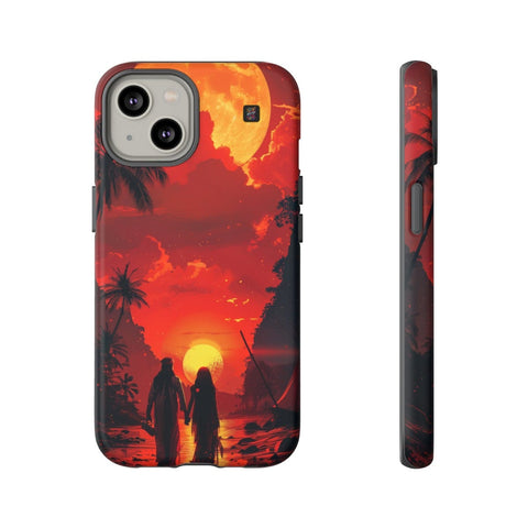 iPhone 14 | 14 Pro | 14 Plus | 14 Pro Max | 15 | 15 Pro | 15 Plus | 15 Pro Max β Arabian,DesertRomance,PalmTrees,Sunset β front-and-side