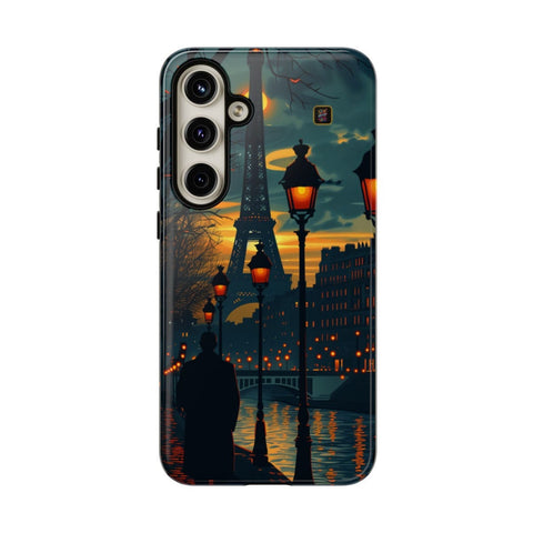 Galaxy S22 | S22 Plus | S22 Ultra | S23 | S23 Plus | S23 Ultra | S24 | S24 Plus | S24 Ultra – Eiffel,Twilight,Parisian,Streetlamps – front