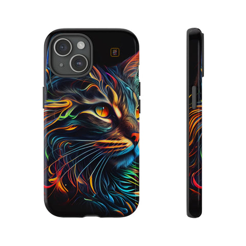 iPhone 14 | 14 Pro | 14 Plus | 14 Pro Max | 15 | 15 Pro | 15 Plus | 15 Pro Max β Abstract,Cat,Colorful,Vibrant β front-and-side