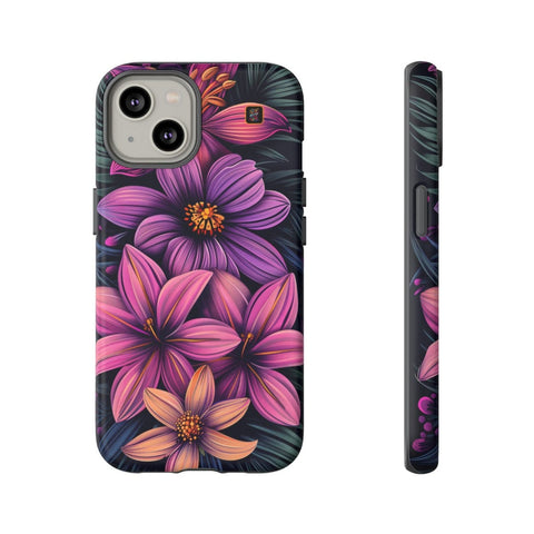 iPhone 14 | 14 Pro | 14 Plus | 14 Pro Max | 15 | 15 Pro | 15 Plus | 15 Pro Max β Colorful,FantasyFlowers,FloralPrint,Vibrant β front-and-side
