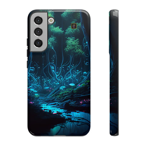 Galaxy S22 | S22 Plus | S22 Ultra | S23 | S23 Plus | S23 Ultra β Bioluminescent,Enchanted,Forest,Mushrooms β front-and-side