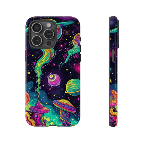 iPhone 14 | 14 Pro | 14 Plus | 14 Pro Max | 15 | 15 Pro | 15 Plus | 15 Pro Max – Cosmic,Enchanted,Planets,Vibrant – front-and-side