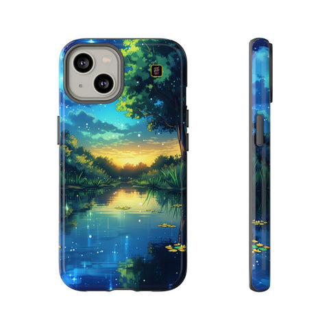 iPhone 14 | 14 Pro | 14 Plus | 14 Pro Max | 15 | 15 Pro | 15 Plus | 15 Pro Max β DreamyNightscape,EnchantedForest,GlowingWaterlilies,StarrySky β front-and-side