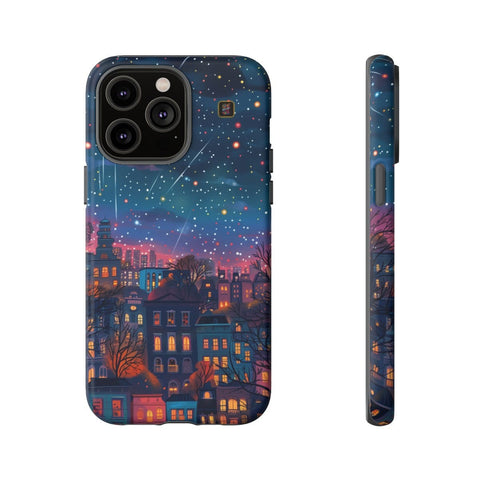 iPhone 14 | 14 Pro | 14 Plus | 14 Pro Max | 15 | 15 Pro | 15 Plus | 15 Pro Max β Buildings,GlowingNight,ShootingStars,Trees β front-and-side