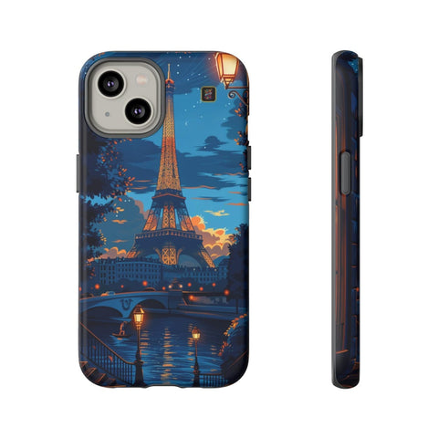 iPhone 14 | 14 Pro | 14 Plus | 14 Pro Max | 15 | 15 Pro | 15 Plus | 15 Pro Max β EiffelTower,Nightlife,ParisianRomance,Streetlamp β front-and-side