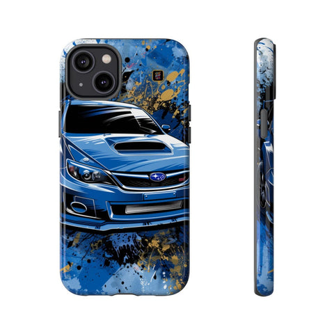 iPhone 14 | 14 Pro | 14 Plus | 14 Pro Max | 15 | 15 Pro | 15 Plus | 15 Pro Max β Artistic,Automobile,Blue,Impreza β front-and-side