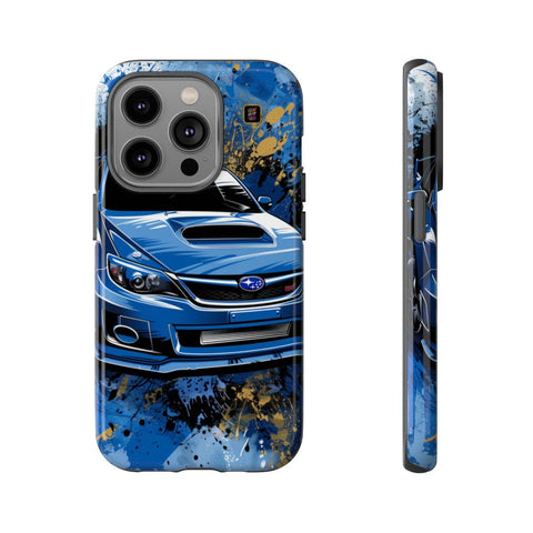 iPhone 14 | 14 Pro | 14 Plus | 14 Pro Max | 15 | 15 Pro | 15 Plus | 15 Pro Max β Artistic,Automobile,Blue,Impreza β front-and-side