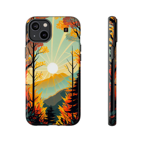 iPhone 14 | 14 Pro | 14 Plus | 14 Pro Max | 15 | 15 Pro | 15 Plus | 15 Pro Max β Autumn,Majestic,Sunbeam,Trees β front-and-side