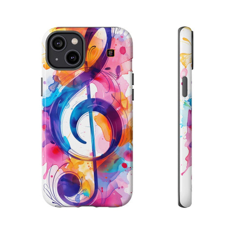 iPhone 14 | 14 Pro | 14 Plus | 14 Pro Max | 15 | 15 Pro | 15 Plus | 15 Pro Max β ArtDeco,ColorSplash,RetroStyle,TrebleClef β front-and-side