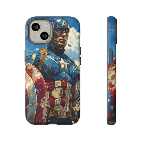 iPhone 14 | 14 Pro | 14 Plus | 14 Pro Max | 15 | 15 Pro | 15 Plus | 15 Pro Max – BlueSky,CaptainAmerica,Dynamic,Shield – front-and-side
