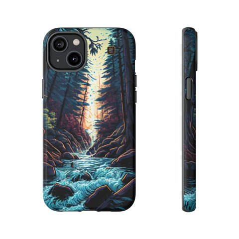 iPhone 14 | 14 Pro | 14 Plus | 14 Pro Max | 15 | 15 Pro | 15 Plus | 15 Pro Max – BlueSky,Cinematic,Redwoods,Rapids – front-and-side
