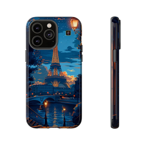 iPhone 14 | 14 Pro | 14 Plus | 14 Pro Max | 15 | 15 Pro | 15 Plus | 15 Pro Max β EiffelTower,Nightlife,ParisianRomance,Streetlamp β front-and-side