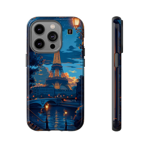 iPhone 14 | 14 Pro | 14 Plus | 14 Pro Max | 15 | 15 Pro | 15 Plus | 15 Pro Max β EiffelTower,Nightlife,ParisianRomance,Streetlamp β front-and-side
