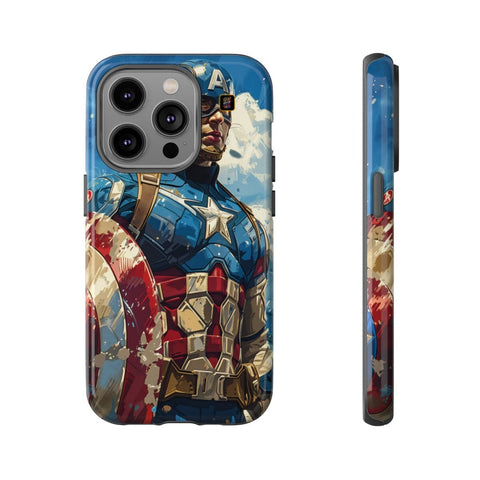 iPhone 14 | 14 Pro | 14 Plus | 14 Pro Max | 15 | 15 Pro | 15 Plus | 15 Pro Max – BlueSky,CaptainAmerica,Dynamic,Shield – front-and-side