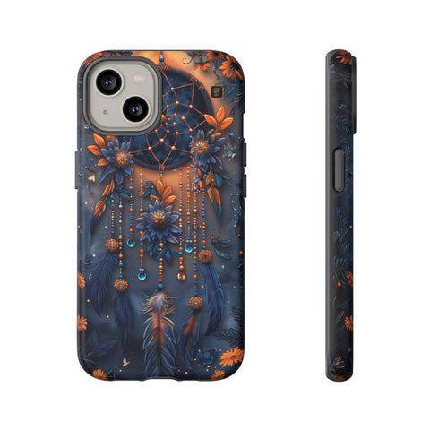 iPhone 14 | 14 Pro | 14 Plus | 14 Pro Max | 15 | 15 Pro | 15 Plus | 15 Pro Max β Beads,Dreamcatcher,Enchanted,Feathers β front-and-side