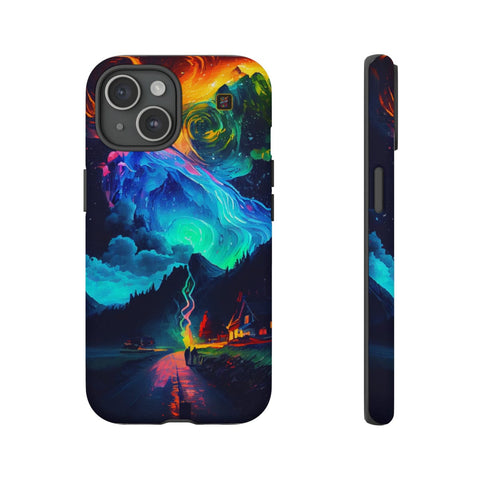 iPhone 14 | 14 Pro | 14 Plus | 14 Pro Max | 15 | 15 Pro | 15 Plus | 15 Pro Max β Enchanted,Mountains,StarrySky,Vibrant β front-and-side
