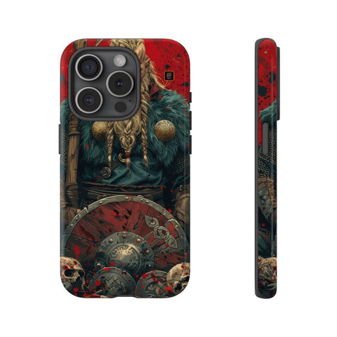 iPhone 14 | 14 Pro | 14 Plus | 14 Pro Max | 15 | 15 Pro | 15 Plus | 15 Pro Max β Axe,Battlefield,Fierce,Warrior β front-and-side