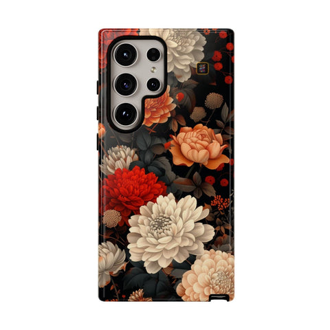 Galaxy S22 | S22 Plus | S22 Ultra | S23 | S23 Plus | S23 Ultra | S24 | S24 Plus | S24 Ultra β CherryBlossoms,Chrysanthemums,FloralWallpaper,IntricateDesign β front