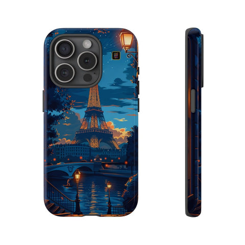 iPhone 14 | 14 Pro | 14 Plus | 14 Pro Max | 15 | 15 Pro | 15 Plus | 15 Pro Max β EiffelTower,Nightlife,ParisianRomance,Streetlamp β front-and-side