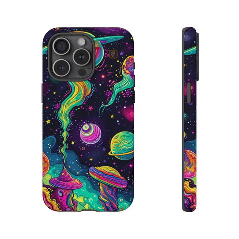 iPhone 14 | 14 Pro | 14 Plus | 14 Pro Max | 15 | 15 Pro | 15 Plus | 15 Pro Max – Cosmic,Enchanted,Planets,Vibrant – front-and-side