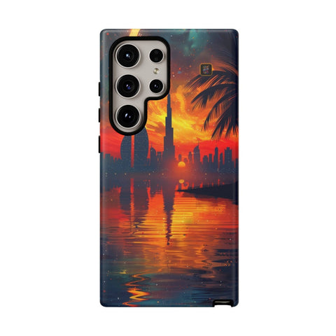 Galaxy S22 | S22 Plus | S22 Ultra | S23 | S23 Plus | S23 Ultra | S24 | S24 Plus | S24 Ultra β Crescent,DubaiSkyline,PalmTree,SunsetReflection β front