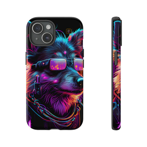iPhone 14 | 14 Pro | 14 Plus | 14 Pro Max | 15 | 15 Pro | 15 Plus | 15 Pro Max β Cyberdog,Neon,Glasses,Sunglasses β front-and-side