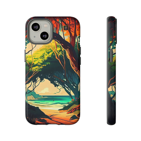 iPhone 14 | 14 Pro | 14 Plus | 14 Pro Max | 15 | 15 Pro | 15 Plus | 15 Pro Max β AnimeBeach,EnchantedForest,TropicalVista,VibrantArtwork β front-and-side