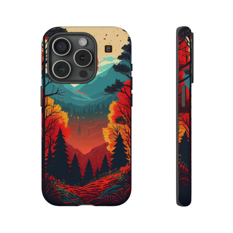 iPhone 14 | 14 Pro | 14 Plus | 14 Pro Max | 15 | 15 Pro | 15 Plus | 15 Pro Max β Autumnal,Forest,Mountainscape,Sunset β front-and-side