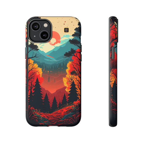 iPhone 14 | 14 Pro | 14 Plus | 14 Pro Max | 15 | 15 Pro | 15 Plus | 15 Pro Max β Autumnal,Forest,Mountainscape,Sunset β front-and-side