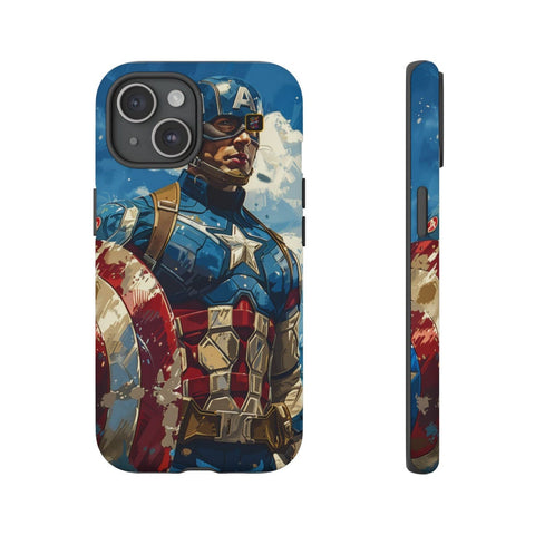iPhone 14 | 14 Pro | 14 Plus | 14 Pro Max | 15 | 15 Pro | 15 Plus | 15 Pro Max – BlueSky,CaptainAmerica,Dynamic,Shield – front-and-side