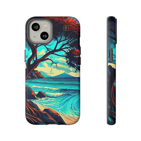 iPhone 14 | 14 Pro | 14 Plus | 14 Pro Max | 15 | 15 Pro | 15 Plus | 15 Pro Max β Beach,Enchanted,Seascape,Trees β front-and-side