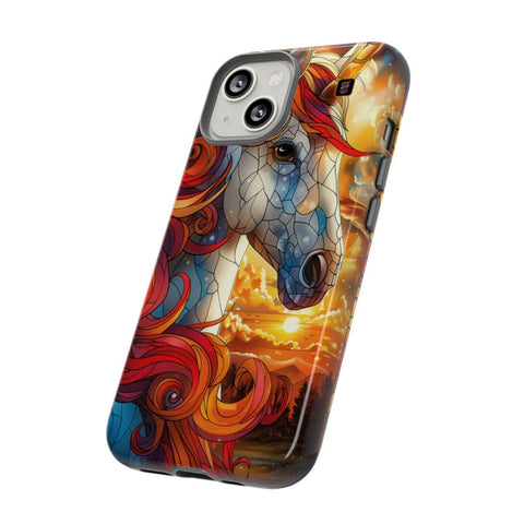 iPhone 14 | 14 Pro | 14 Plus | 14 Pro Max | 15 | 15 Pro | 15 Plus | 15 Pro Maxβ Enchantment,Fantasy,StainedGlass,Unicorn β side