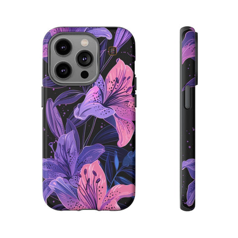 iPhone 14 | 14 Pro | 14 Plus | 14 Pro Max | 15 | 15 Pro | 15 Plus | 15 Pro Max β DarkFantasy,Floral,Intricate,Lilies β front-and-side