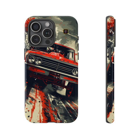 iPhone 14 | 14 Pro | 14 Plus | 14 Pro Max | 15 | 15 Pro | 15 Plus | 15 Pro Max β Artwork,BajaTruck,Racing,RedFlames β front-and-side