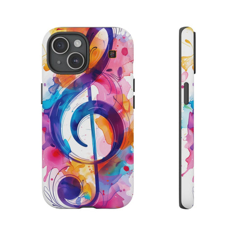 iPhone 14 | 14 Pro | 14 Plus | 14 Pro Max | 15 | 15 Pro | 15 Plus | 15 Pro Max β ArtDeco,ColorSplash,RetroStyle,TrebleClef β front-and-side
