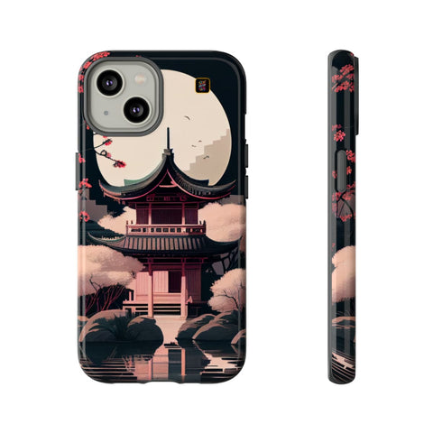 iPhone 14 | 14 Pro | 14 Plus | 14 Pro Max | 15 | 15 Pro | 15 Plus | 15 Pro Max β CherryBlossoms,Enchanted,FantasyTemple,Moonlight β front-and-side