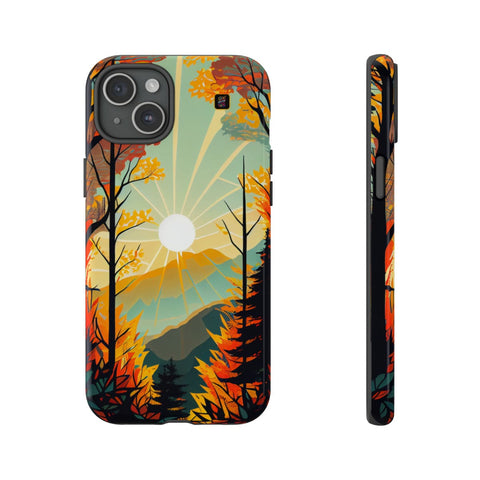 iPhone 14 | 14 Pro | 14 Plus | 14 Pro Max | 15 | 15 Pro | 15 Plus | 15 Pro Max β Autumn,Majestic,Sunbeam,Trees β front-and-side