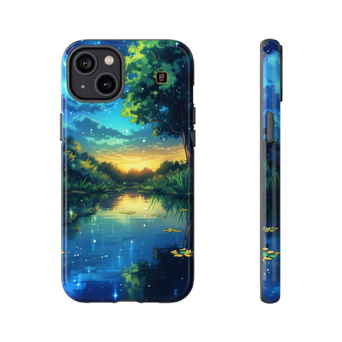 iPhone 14 | 14 Pro | 14 Plus | 14 Pro Max | 15 | 15 Pro | 15 Plus | 15 Pro Max β DreamyNightscape,EnchantedForest,GlowingWaterlilies,StarrySky β front-and-side