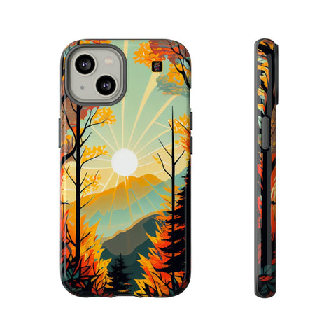 iPhone 14 | 14 Pro | 14 Plus | 14 Pro Max | 15 | 15 Pro | 15 Plus | 15 Pro Maxβ Autumn,Majestic,Sunbeam,Trees β front-and-side