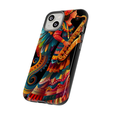 iPhone 14 | 14 Pro | 14 Plus | 14 Pro Max | 15 | 15 Pro | 15 Plus | 15 Pro Maxβ Angel,Folkart,Saxophone,Vibrant β side