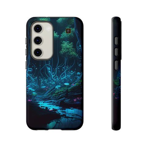 Galaxy S22 | S22 Plus | S22 Ultra | S23 | S23 Plus | S23 Ultra β Bioluminescent,Enchanted,Forest,Mushrooms β front-and-side