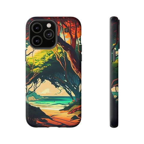 iPhone 14 | 14 Pro | 14 Plus | 14 Pro Max | 15 | 15 Pro | 15 Plus | 15 Pro Max β AnimeBeach,EnchantedForest,TropicalVista,VibrantArtwork β front-and-side