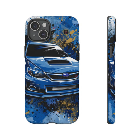 iPhone 14 | 14 Pro | 14 Plus | 14 Pro Max | 15 | 15 Pro | 15 Plus | 15 Pro Max β Artistic,Automobile,Blue,Impreza β front-and-side